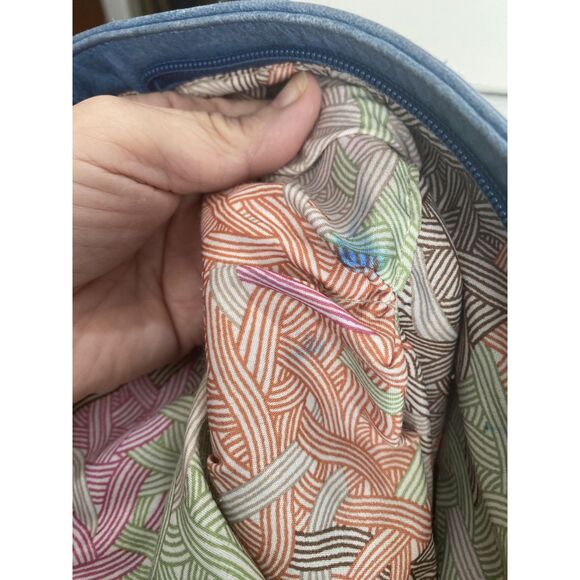 The Sac Blue Denim Colored Crossbody Hobo Bag - Picture 8 of 9